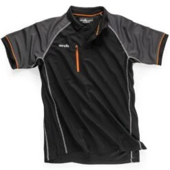 Scruffs Trade Active Polo Shirt - Small [Black]