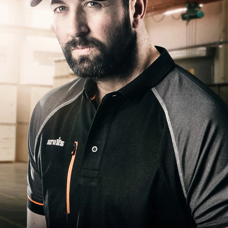 Scruffs Trade Active Polo Large Black 4 Scruffs Trade Active Polo Large Black - Image 2