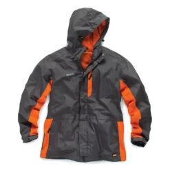 Scruffs Waterproof Worker Jacket - Grey/Orange