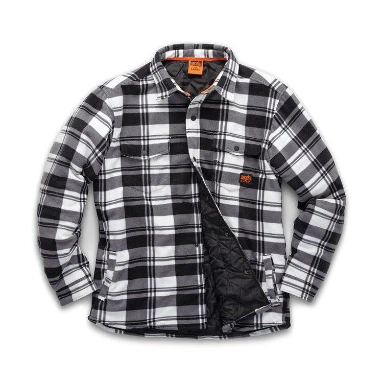 Scruffs Worker Padded Checked Shirt Black/White 3 Scruffs Worker Padded Checked Shirt Black/White