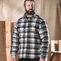 Scruffs Worker Padded Checked Shirt Black/White 7 Scruffs Worker Padded Checked Shirt Black/White -Scruffs shirt