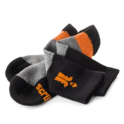 Scruffs Trade Socks - 3 Pack - Black/Grey/Orange -Scruffs t53547 img 00