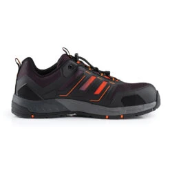 Scruffs Air Safety Trainer Black/Orange - Size 7 / 41 - T55525